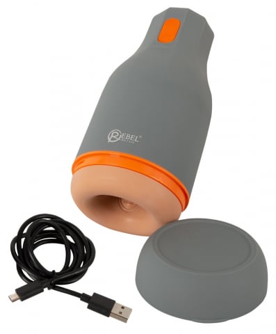 Jucarii Sexuale - Masturbator Vibratii Penis Rebel Glans Masturbator with 2 Functions