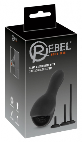 Masturbator Vibratii Penis Rebel Glans Vibrator with 3 attachable Dilators [6]