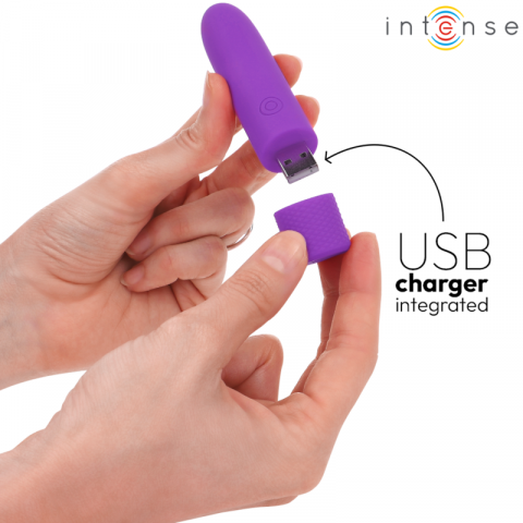 Mini Vibrator Intense Symone usb rechargeable vibrating bullet 8 vibrations 10 x 2.2 cm [6]
