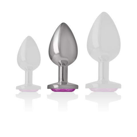 Plug Anal Intense Aluminum metal anal plug pink heart size M [4]
