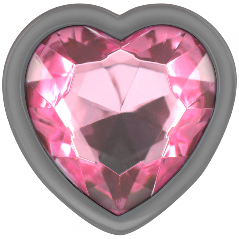 Plug Anal Intense Aluminum metal anal plug pink heart size M [5]