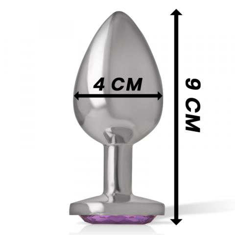 Plug Anal Intense Aluminum metal anal plug with crystal size L [1]