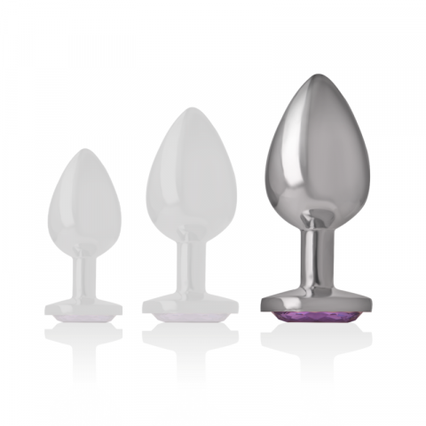 Plug Anal Intense Aluminum metal anal plug with crystal size L [6]
