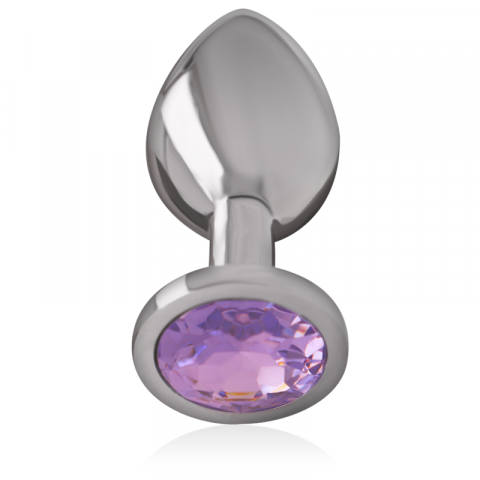 Jucarii Sexuale - Plug Anal Intense Aluminum metal anal plug with crystal size L