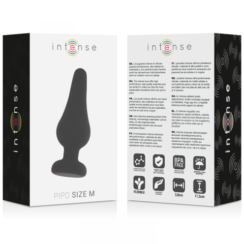 Plug Anal Intense Anal plug pipo m black silicone 11 cm [2]
