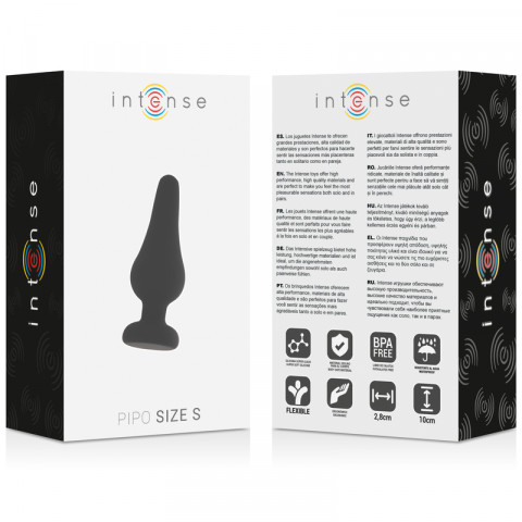 Plug Anal Intense Anal plug pipo S black silicone 9.8 cm [2]