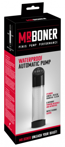 Pompa Marire Penis 2in1 Apa/Vid Mr Boner Waterproof Automatic Pump [2]