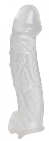 Prelungitor Penis Crystal Penis Sleeve with extension and ball ring [1]