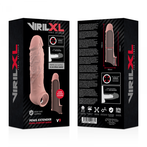 Prelungitor Penis Virilxl Liquid Silicone V9 Natural Penis Extension [8]
