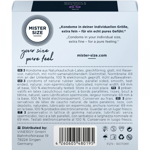 Prezervative MISTER SIZE - CONDOMS SIZE XXXL 69 MM 3 buc [2]