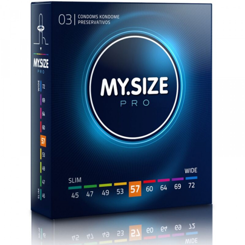Prezervative - Prezervative MY SIZE - PRO CONDOMS 57 MM 3 buc