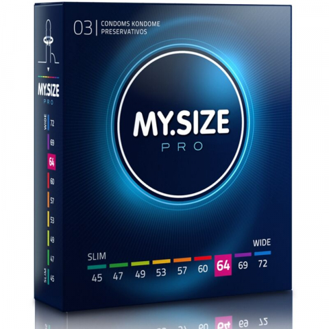 Prezervative - Prezervative MY SIZE - PRO CONDOMS 64 MM 3 buc