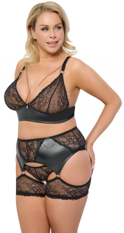 Set Dantela Negru Femei Cottelli ACCESSOIRES Set [4]