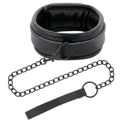 Set Darkness Black Leather Handcuffs And Collar [6]
