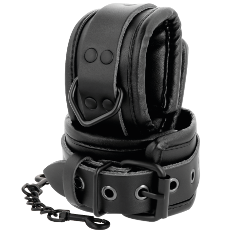 Set Darkness Black Leather Handcuffs And Collar [10]