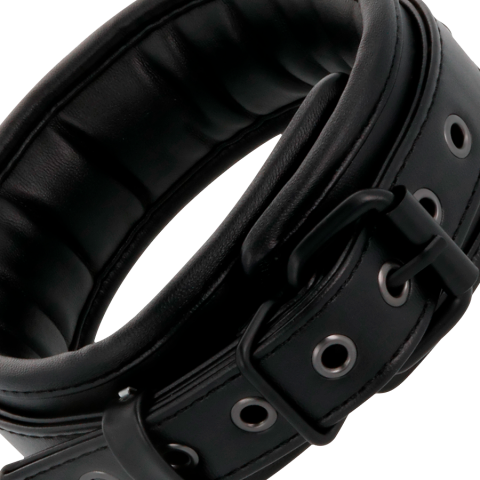Set Darkness Black Leather Handcuffs And Collar [4]