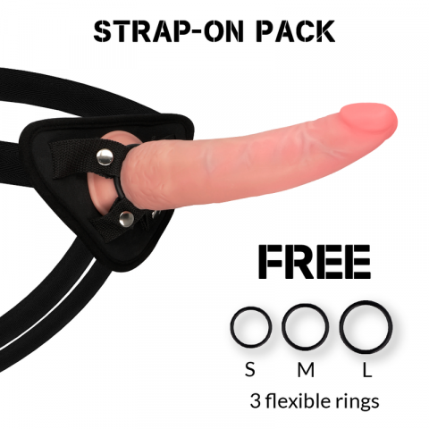 Set Ham Dildo Rockarmy Harness dual density crusader 21.5 cm [15]