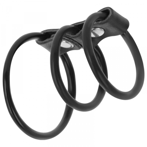 Accesorii si Bijuterii Erotice - Set Inel Penis Darkness Set of 3 flexible penis rings