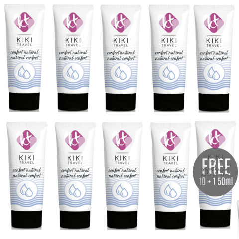 Lubrifianti - Set Lubrifiant Baza Apa KIKI TRAVEL Confort natural lubricant 50 ml 10+1 free