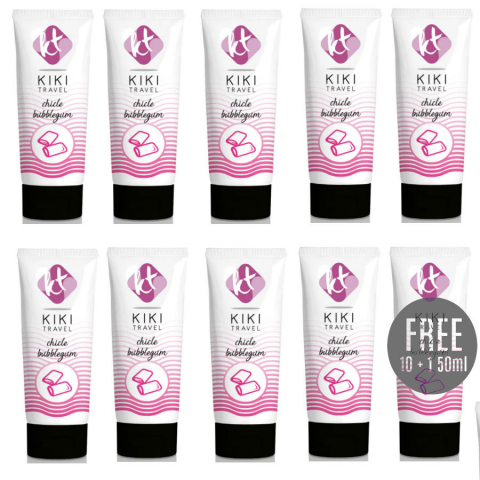 Lubrifianti - Set Lubrifiant Baza Apa KIKI TRAVEL Gum flavor lubricant 50ml 10 + 1 free
