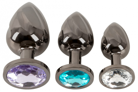 Jucarii Sexuale - Set Plug Anal ANOS Metal Butt Plug Set