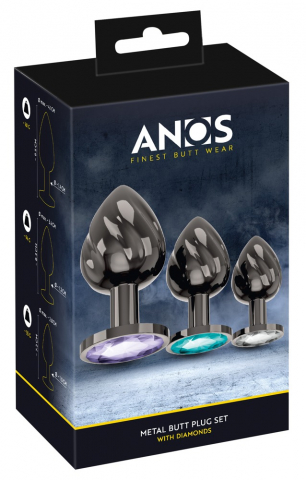 Set Plug Anal ANOS Metal Butt Plug Set [7]