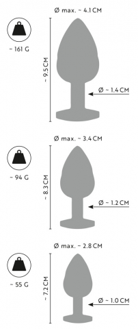 Set Plug Anal ANOS Metal Butt Plug Set [6]