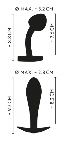 Set Plug Anal ANOS Metal Butt Plug Set in Rainbow Colours [5]