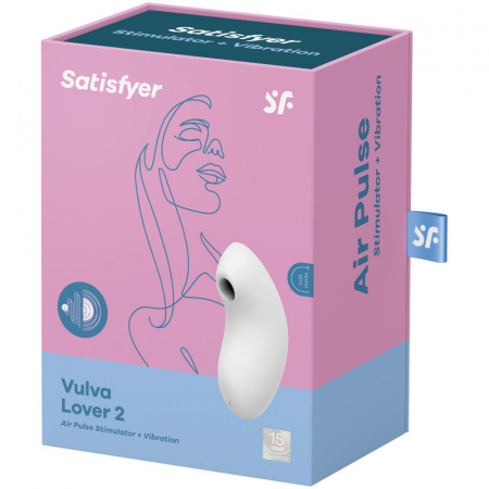 Vibrator Clitoris - Stimulator Clitoris Satisfyer Vulva Lover 2 Air Pulse White