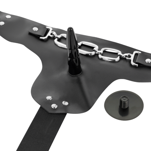 Strapon Harness Attraction Rnes George Realistic Vibrator 19 x 4cm [2]