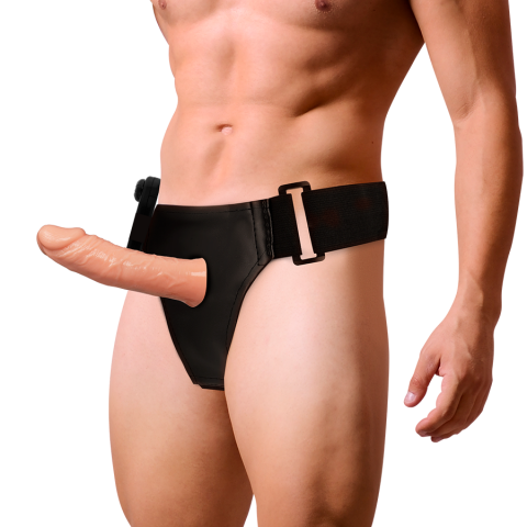 Jucarii Sexuale - Strapon Harness Attraction Rnes Hollow Benny Vibrator 15 x 4.5cm