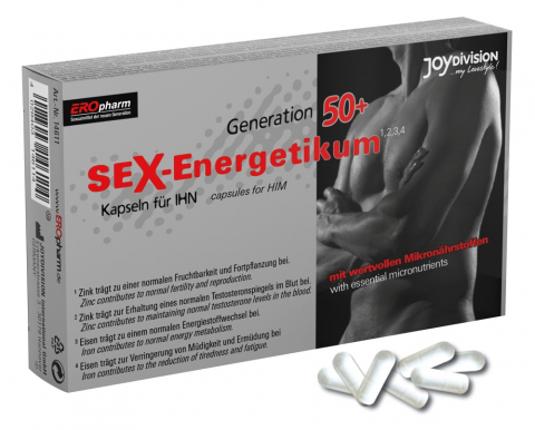 Stimulente Afrodiziace - Supliment Potenta Intarire Erectie Barbati Joy Division Sex Energetic 50+ 40 capsule