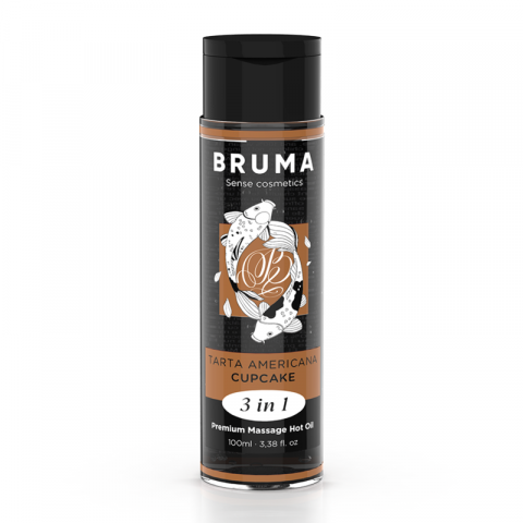 Lubrifianti - Ulei Masaj Bruma Premium massage hot oil cupcake 3 in 1 100 ml