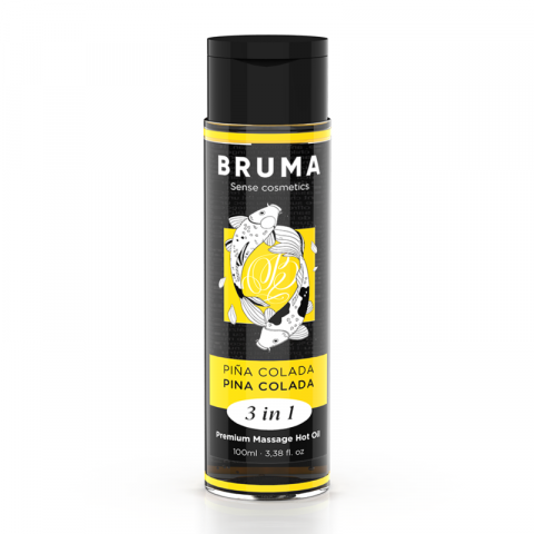 Lubrifianti - Ulei Masaj Bruma Premium massage hot oil pina colada 3 in 1 100 ml