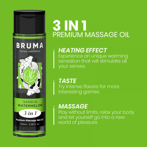 Ulei Masaj Bruma Premium massage hot oil watermelon 3 in 1 100 ml [1]