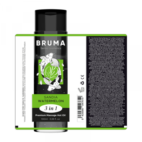 Ulei Masaj Bruma Premium massage hot oil watermelon 3 in 1 100 ml [3]