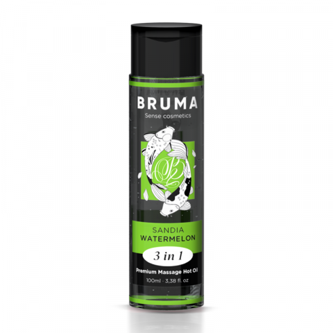 Lubrifianti - Ulei Masaj Bruma Premium massage hot oil watermelon 3 in 1 100 ml