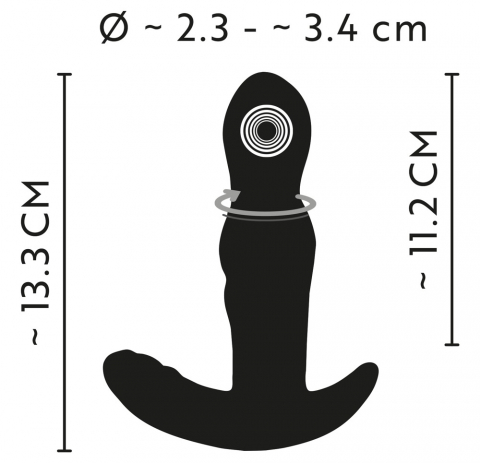 Vibrator Anal ANOS RC Rotating Prostate Plug with Vibration [11]