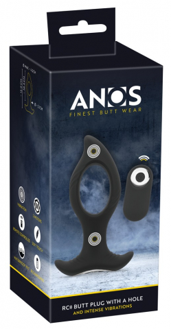 Vibrator Anos RC Butt Plug with a Hole [14]