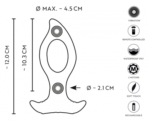 Vibrator Anos RC Butt Plug with a Hole [13]
