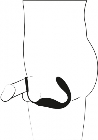 Vibrator Black Velvets Cock ring with RC butt plug [9]