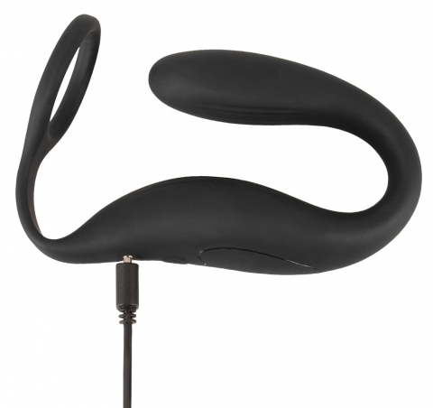 Vibrator Black Velvets Cock ring with RC butt plug [6]