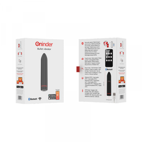 Vibrator Bullet Oninder Berlin Bullet Vibrator Black 9 Modes 8.5 X 2 Cm - Free App [5]