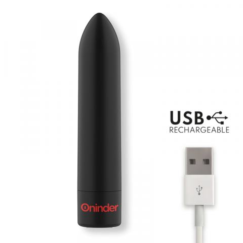 Vibrator Bullet Oninder Berlin Bullet Vibrator Black 9 Modes 8.5 X 2 Cm - Free App [3]