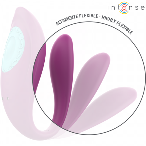 Vibrator Intense Annie u shaped vibrator and stimulator purple remote control [2]