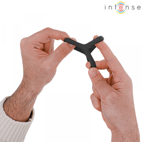 Inel Penis Intense Carson double silicone penis ring black model 4 [3]