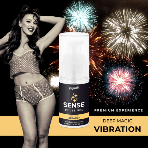 Vibrator Lichid Coquette Chic Desire Pulse Strawberry Vibration Gel Premium Liquid 15 ml [2]