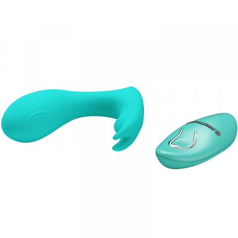 Jucarii Sexuale - Vibrator Stimulator Clitoris Pretty Love Idabelle Vibration & Pulsation Remote Control Blue