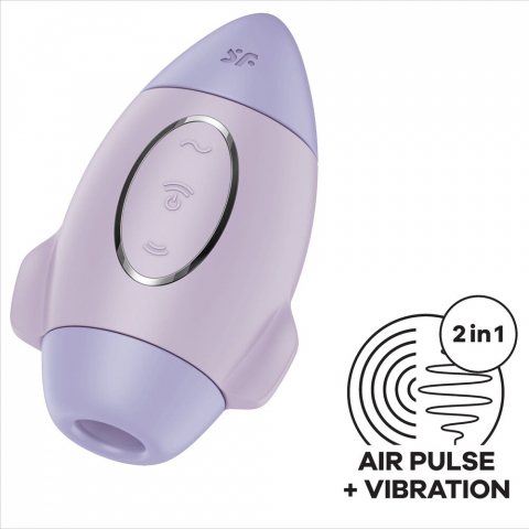Jucarii Sexuale - Vibrator Stimulator Clitoris Satisfyer Mission Control Lilac Small Double Impulse Vibrator