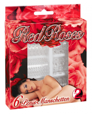 Jucarii Sexuale - Mansoane Penis YOU2TOYS Red Roses Penis Sleeves